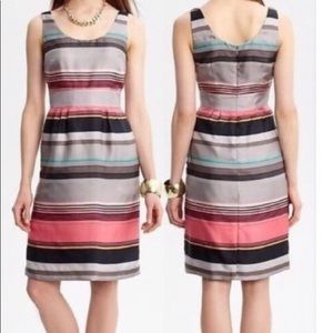 Banana Republic Silk Striped Casey Sheath Dress
